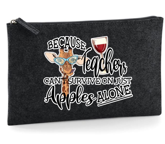 Juf etui. Juf cadeautje juf kadootje  pennenetui Donkergrijs
