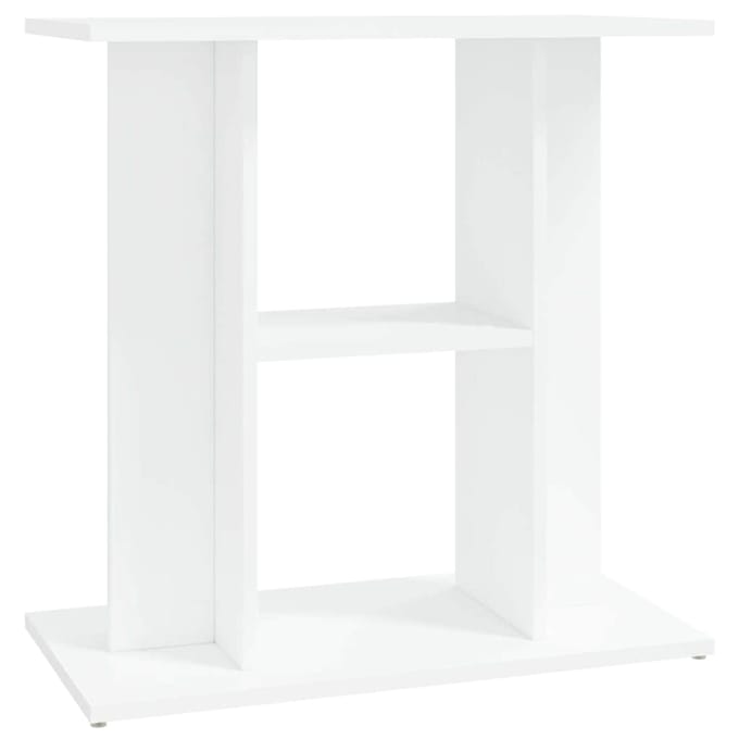 vidaXL - Aquariumstandaard - 60x30x60 - cm - bewerkt - hout - wit