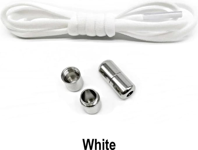 Elastische Veters - Veters - Schoenveters - Wit + Sluiting