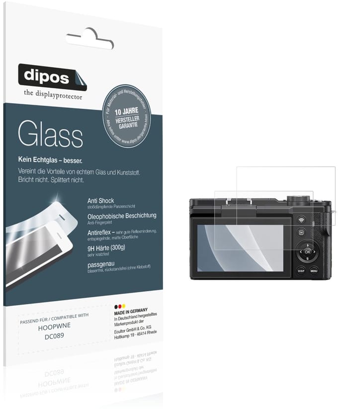 dipos – 2x Matte Pantserfolie geschikt voor HOOPWNE DC089 | 9H Screenprotector