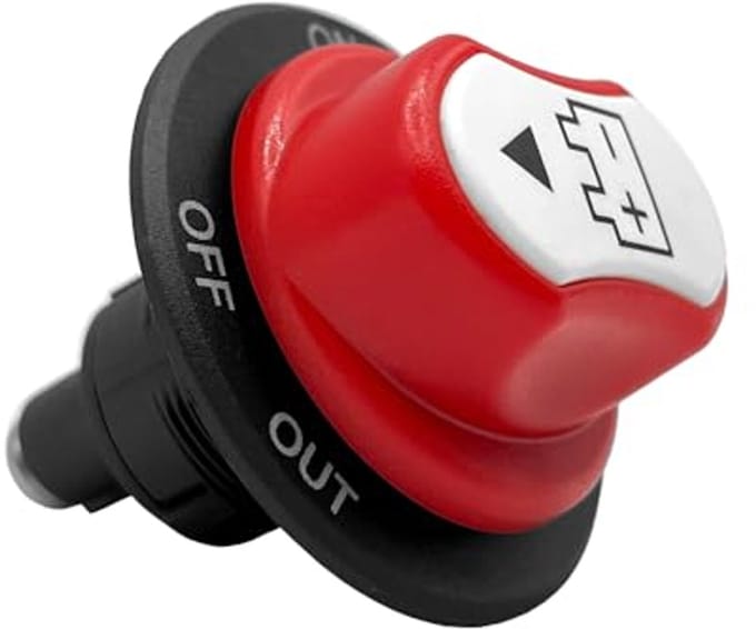 Accu-scheidingsschakelaar 48V 50A - Handmatige draaischakelaar voor auto, boot en camper