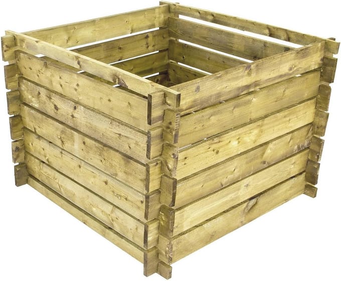 Houten compostbak voor tuin - Groen geïmpregneerd