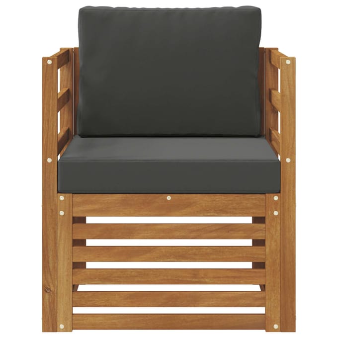 vidaXL - Buiten - bank - set - Massief - Acacia - Hout - en - Polyester