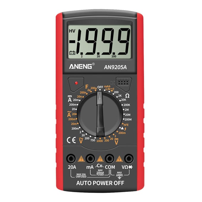 ANENG AN9205A Digitale Multimeter 3 1/2 LCD-scherm 1999 tellingen Handmatig bereik Universele meter AC DC