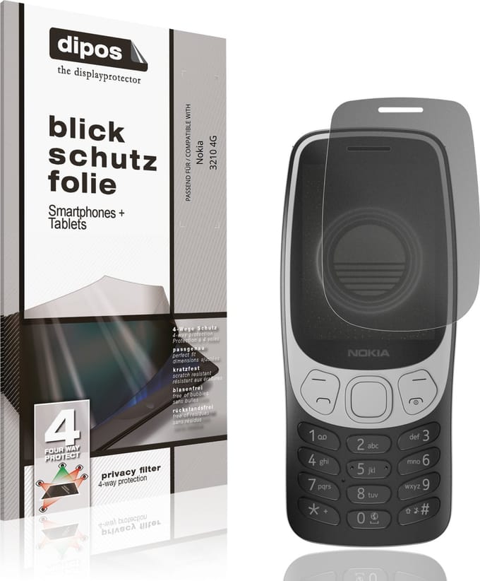 dipos – Matte Privacy Screenprotector geschikt voor Nokia 3210 4G | Anti-Spy Beschermfolie
