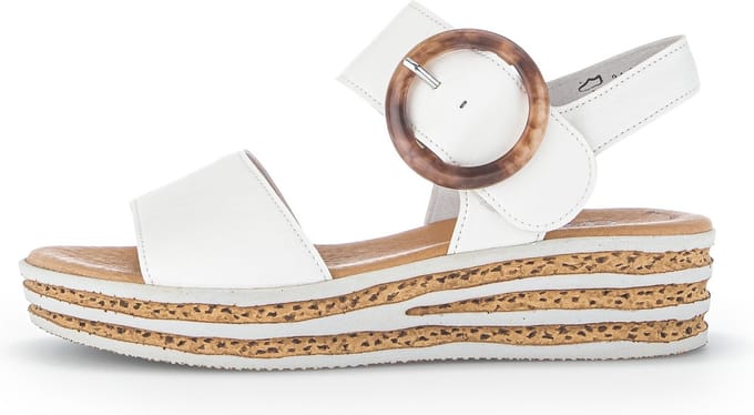 Gabor 550.2 Sandalen - Met Sleehak - Dames - Wit - Maat 42