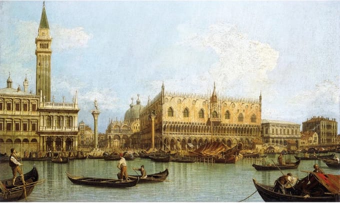 Kunstdruk Canaletto - Molo, Venedig 80x60cm