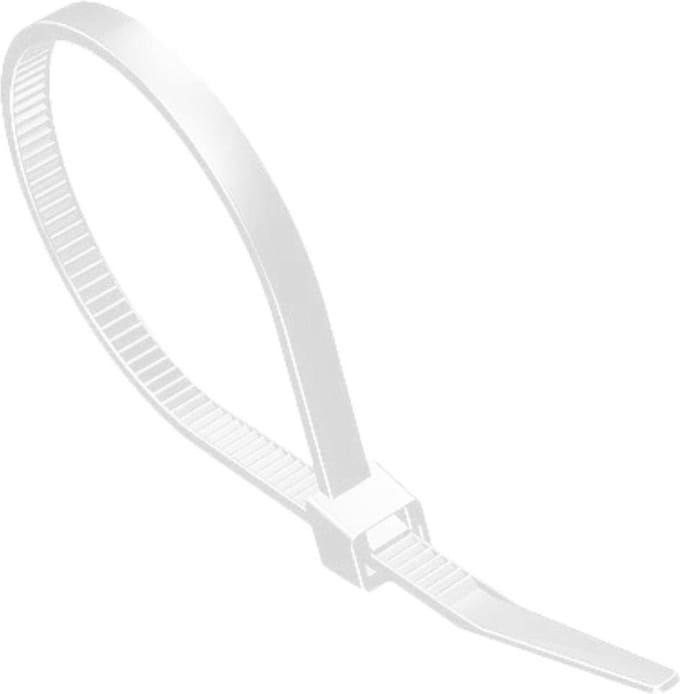 Kabelbinder - 400 x 7,8 mm - 100 stuks - Wit - Allteq