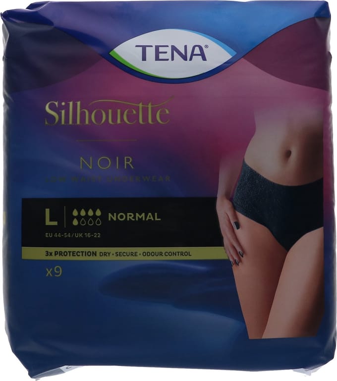 Voordeelverpakking 2 X TENA SILHOUETTE NORMAL NOIR - LAGE TAILLE L (795621)
