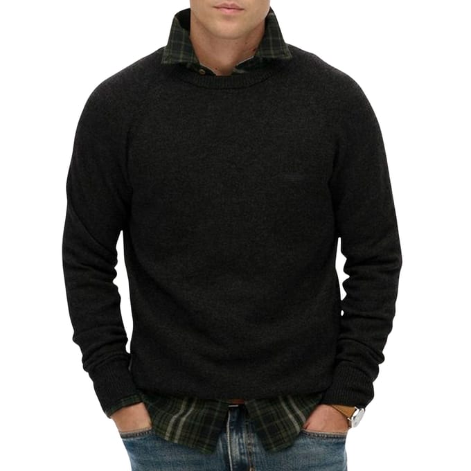 Superdry Wool Blend Jumper Sweater Heren - Maat L