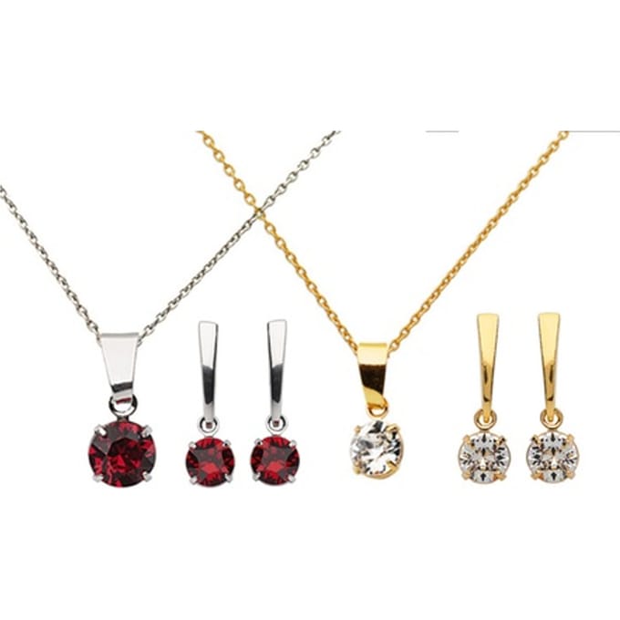 Beperkte oplage sieradenset met Swarovski®-kristallen: Goud-kristal