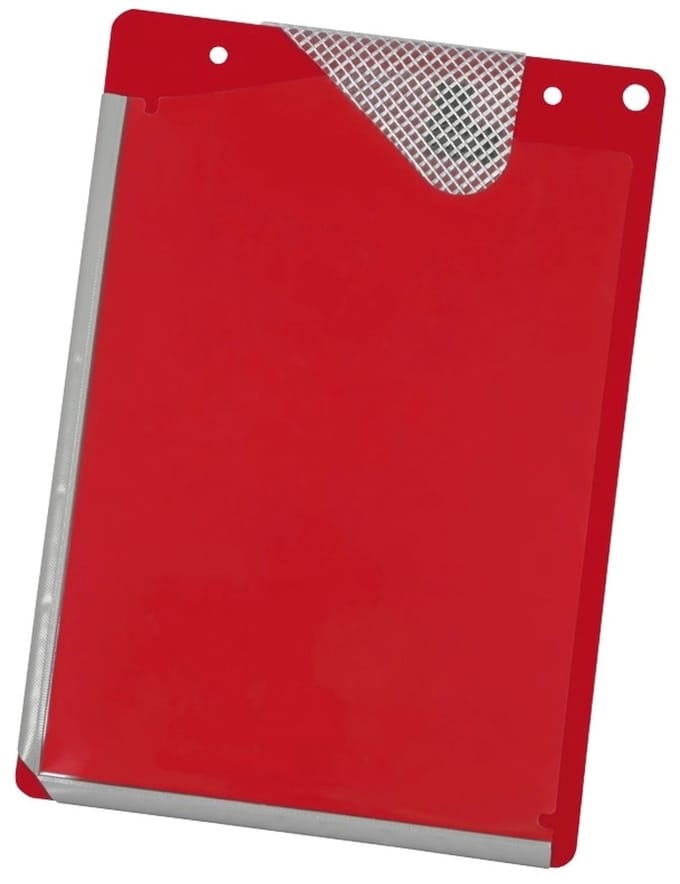 Werkordermap BOLD met extra sterke PVC folie en vouwlas ROOD