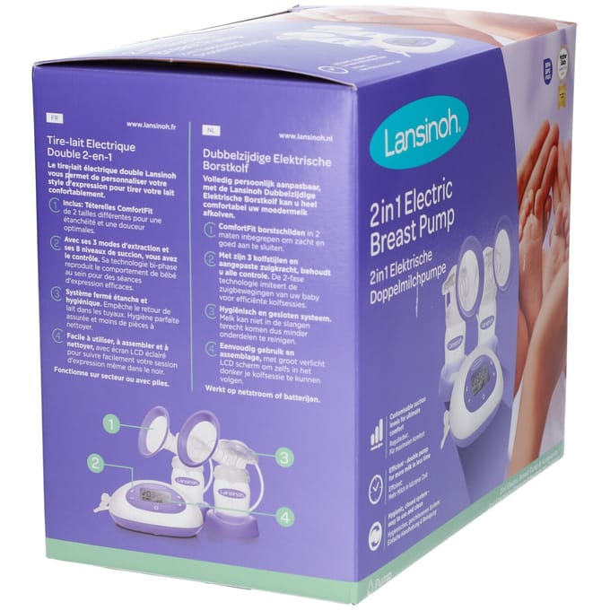Lansinoh Dubbele Elektrische Borstkolf 2-In-1 53065 1 Apparaat