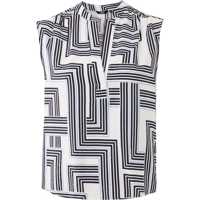 Mouwloze blouse met geometrisch motief voor dames Mexx