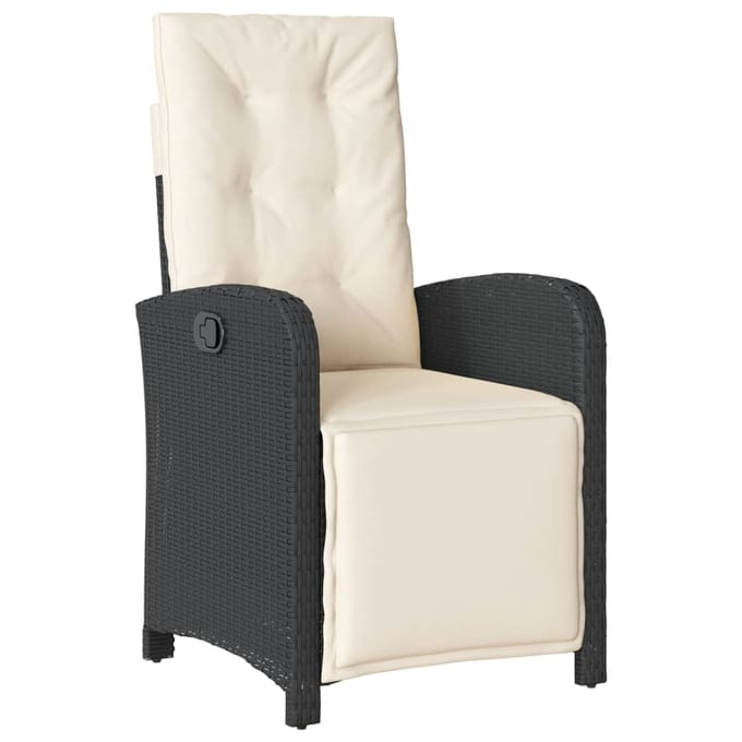 vidaXL - 9-delige - Tuinset - poly - rattan - zwart