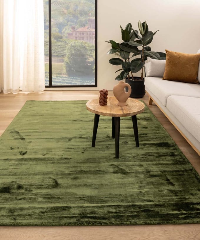 Viscose vloerkleed - Pearl groen 200x300