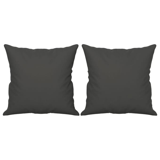 vidaXL - Sierkussens - 2 - st - 40x40 - cm - microvezelstof - donkergrijs