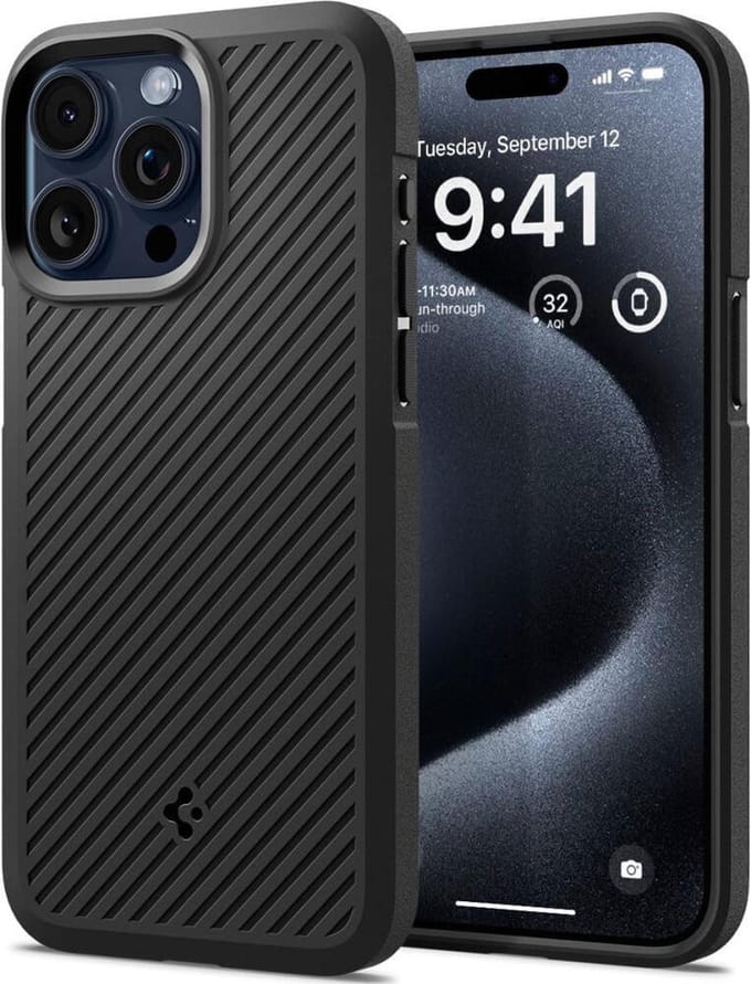 Spigen Core Armor Apple iPhone 15 Pro Max Hoesje Back Cover Zwart