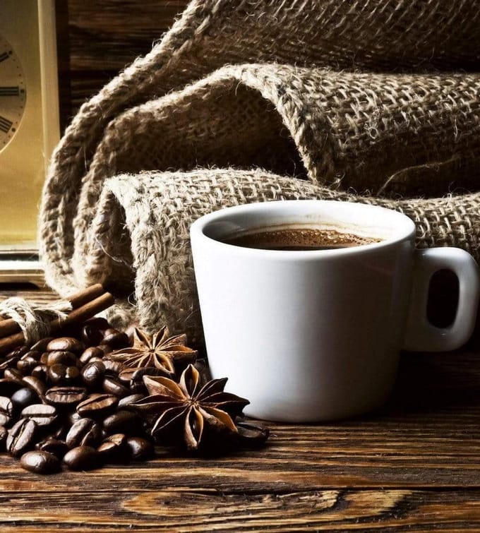 Fotobehang - Cup of Coffee 225x250cm - Vliesbehang