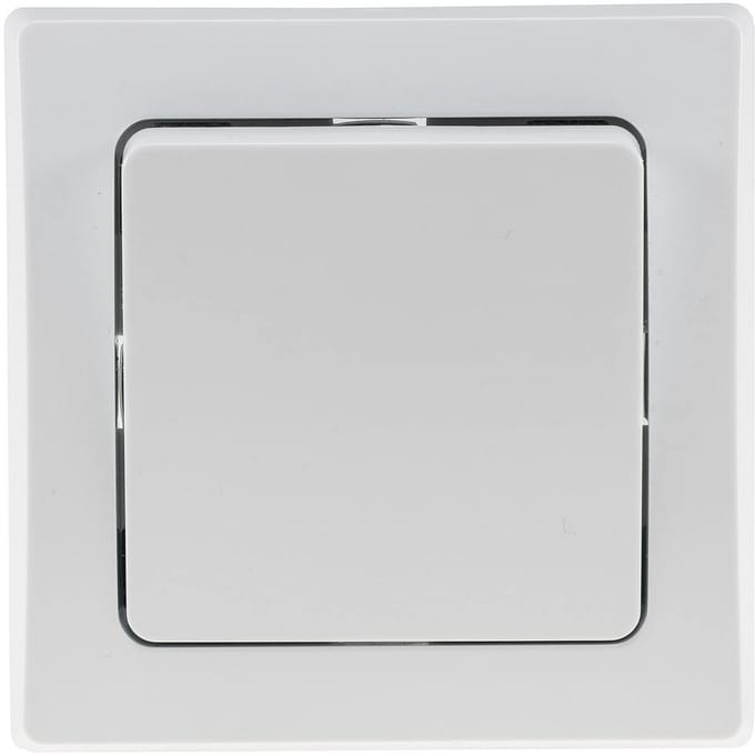Witte Inbouw Drukknop (1-voudig) 250V/10A - Universele Wandknop