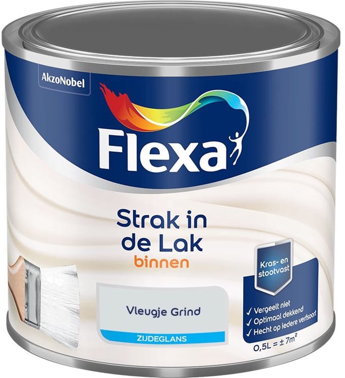 Flexa - Strak In De Lak Binnenlak Zijdeglans - Vleugje Grind - Mengverf - 500 Ml