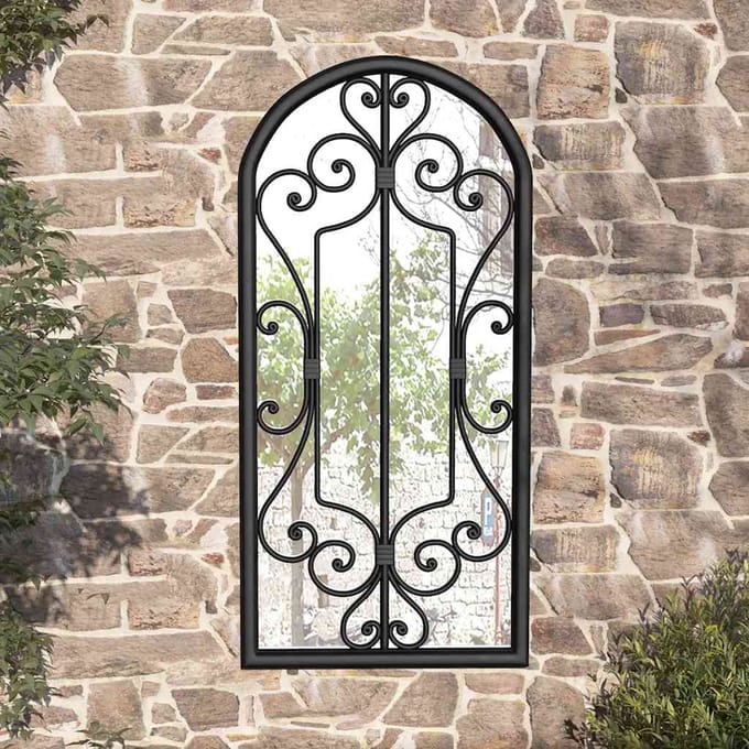 Vidaxl Tuinlantaarn, Zwart, 100X45 Cm, IJzeren Frame