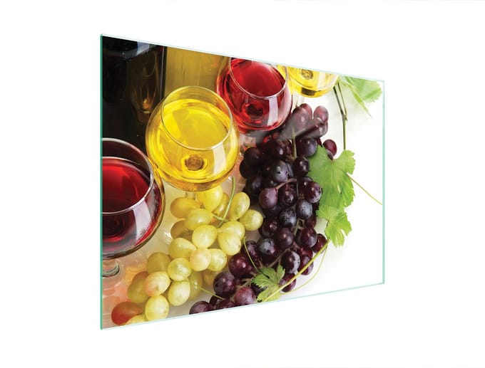 TMK ArtDeko - Snijplank Glas - 40x30 cm - Wijnprint