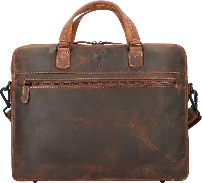 Jack Kinsky Baltimore 8 Lederen aktetas 40 cm Laptopcompartiment - 41cm (17 duim) - cognac