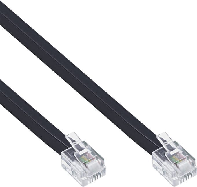 InLine® Modulaire kabel RJ12, jack/jack, 6-aderig, 6P6C, 15m