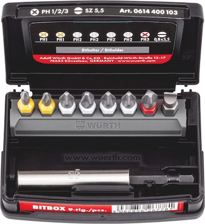 Wurth - Bitbox, maat 1 9-delig - Bitbox, maat 1 9-delig -