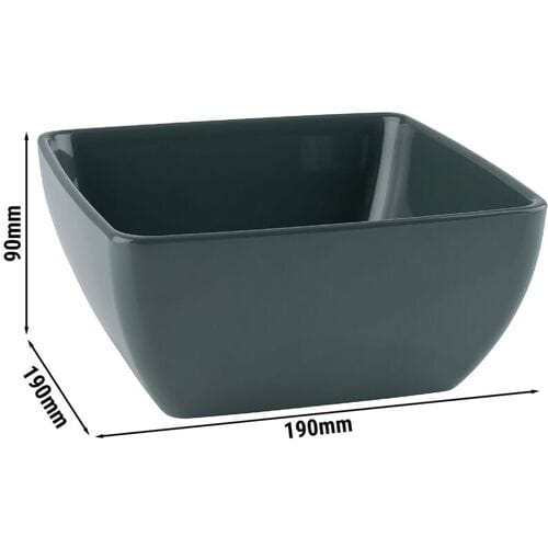 GGM Gastro (6 Stück) Schale - PURE - Melamin - 1,5 Liter - eckig - Grün