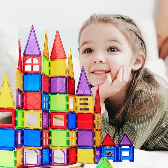 The Baby Supply Magnetische Tegels 32stuks – Educatief & Creatief Constructiespeelgoed | STEAM Speelgoed | Vanaf 3 Jaar