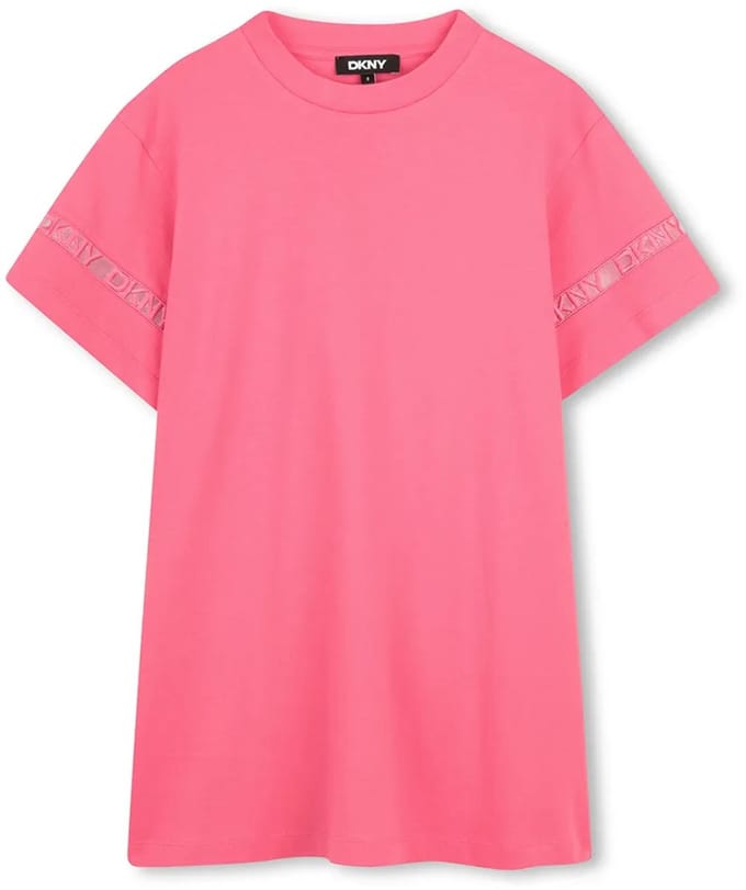 Dkny D62600 Korte Mouw Jurk Roze 8 Years Meisje