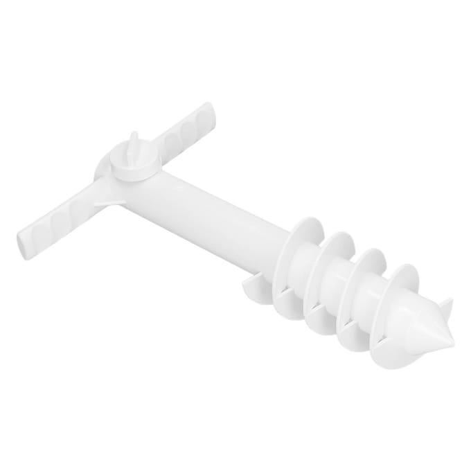 Strandparasol Zandanker Multifunctionele Veilige Parasolhouder Standaard met 5 Spiraalschroeven voor Strand Gazon Waterpark white