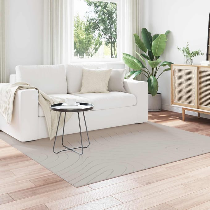 vidaXL - Binnen- - en - buitenkleed - PALMERAS - Crème - 200 - x - 200 - cm - Polyester