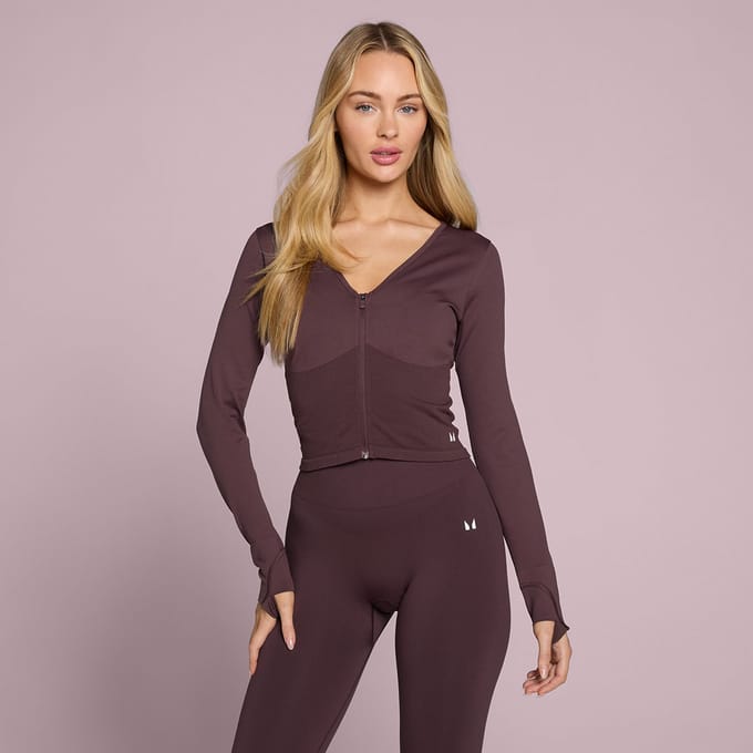 MP Dames Tempo Naadloze Cropped Jas - Fudge - M