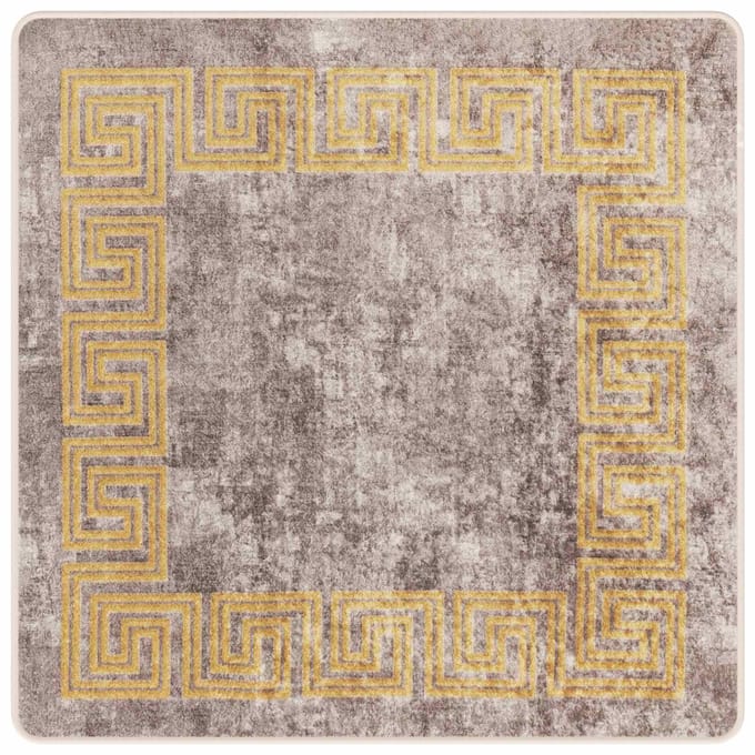 vidaXL - Tapijt - Runner - MARSA - Grijs - 100 - x - 100 - cm - Polyester - en - PVC