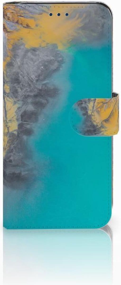 Samsung Galaxy S8 Bookcase Marble Blue Gold