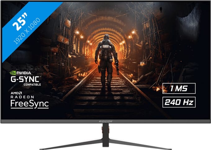 RAIDER - Full HD 240Hz Gaming Monitor - FreeSync/G-Sync - 25 Inch