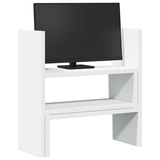 vidaXL - Bureau - organiser - 40x17x41 - cm - bewerkt - hout - wit