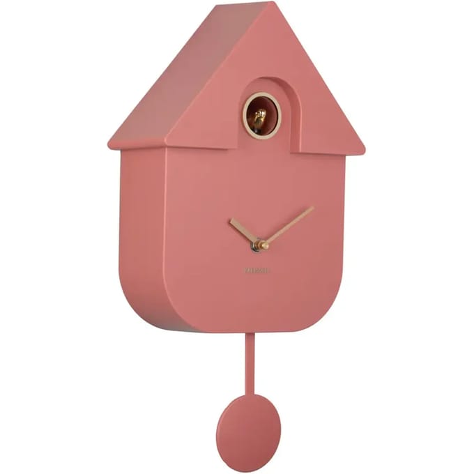 Karlsson Wandklok Modern Cuckoo Oro - Roze - 21.5x8.5x41cm - Wandklok Modern
