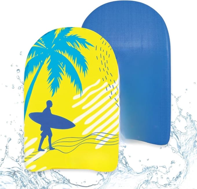 AMA® Bodyboard Kind - Skimboard - Bodyboard - ‎49x33x5cm - Geel en blauw