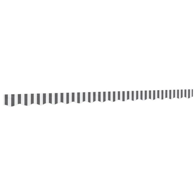 vidaXL - Vervangingsdoek - voor - luifelrok - gestreept - 400 - cm - antraciet - en - wit