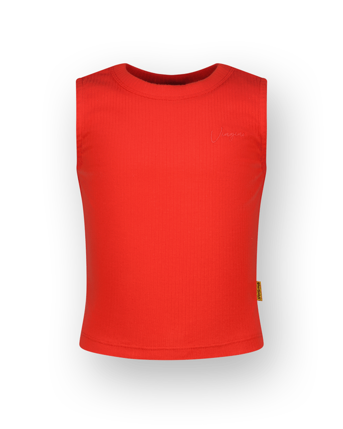 Vingino Girls Basic-crop Rib Top Top Breeze Red Taglia: 2 | Outlet | kids | Rosso