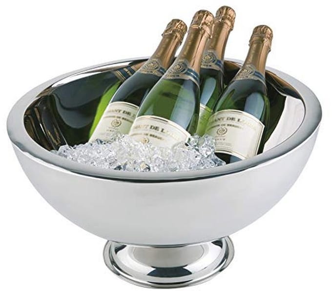 Champagne Koeler van RVS - Dubbelwandige en Hoogglans Afwerking - 10.5 Liter Capaciteit