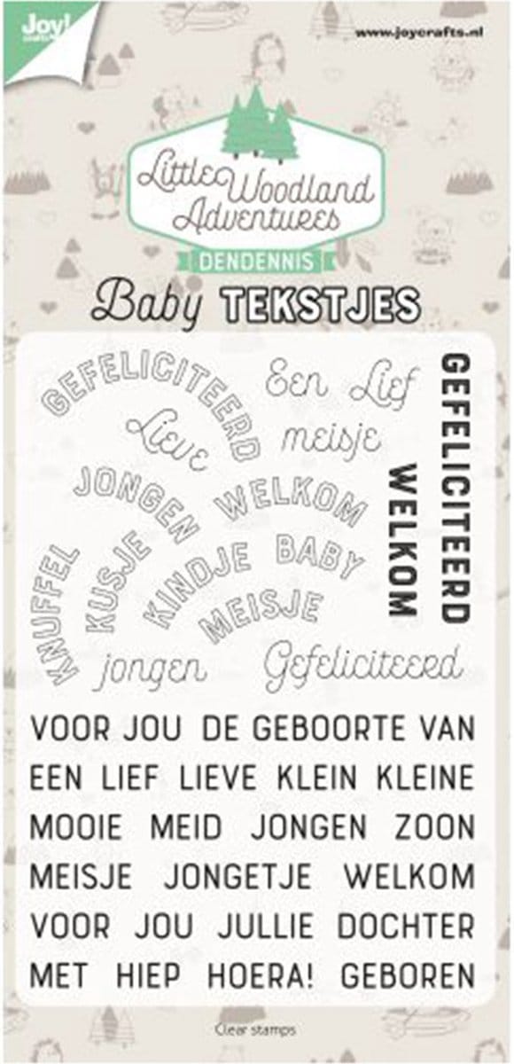 Joy!Crafts • clear stempel LWA babytekstjes