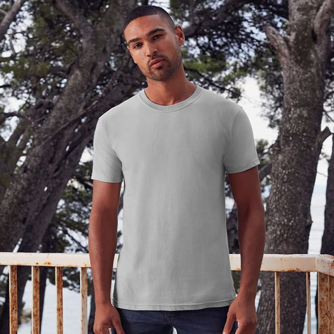 Fruit Of The Loom Mens Ringgesponnen Premium Tshirt (Zinc)