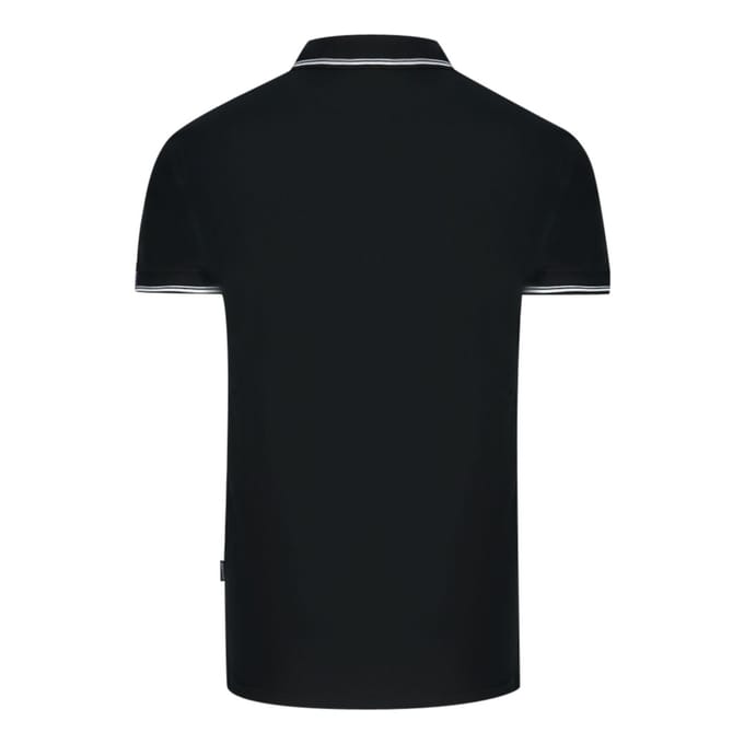 Aquascutum Aldis getipt zwart poloshirt