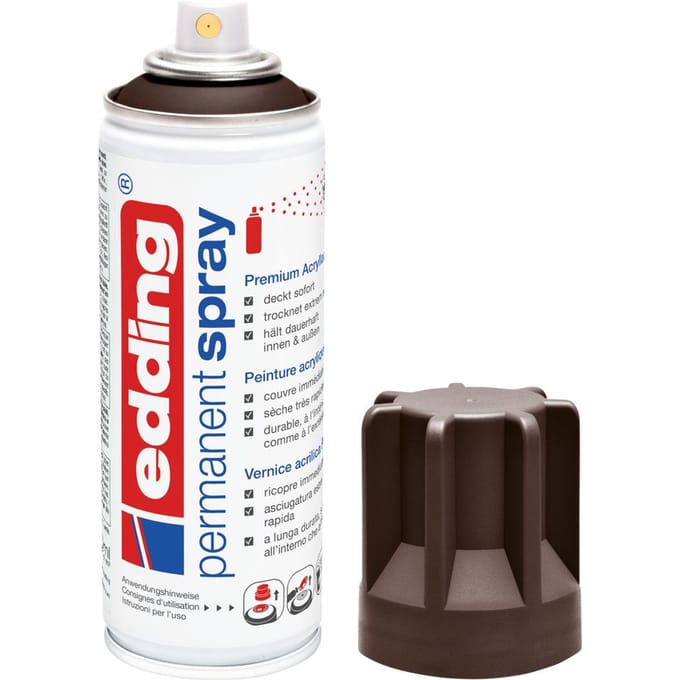 edding 5200 "Permanentspray", zijdemat - Chocoladebruin