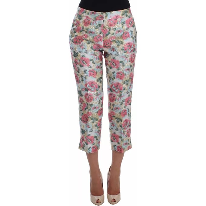 Bloemenbrokaat Broek Korte Stijl